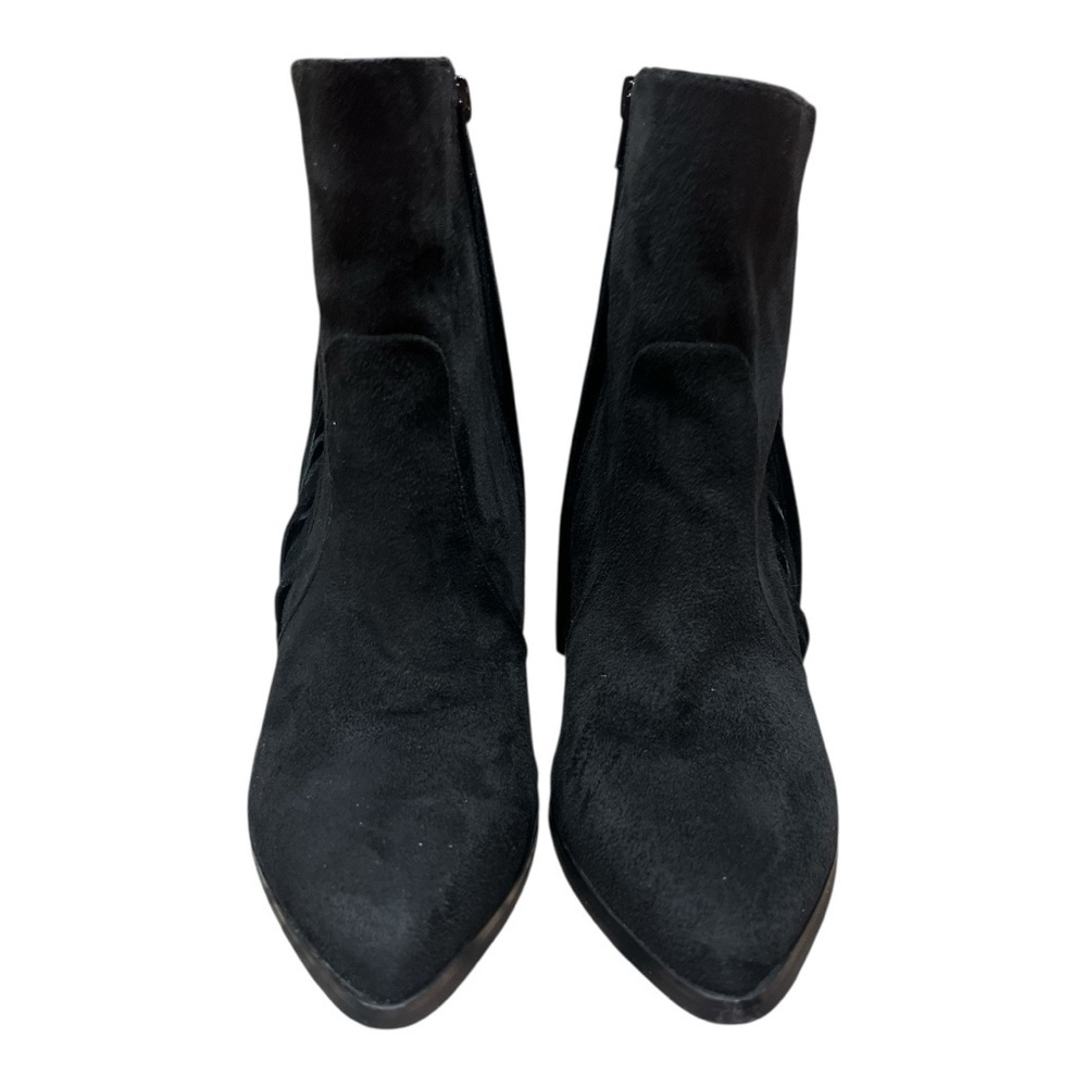 Carlos by Carlos Santana Mika Wedge ankle boots in black faux suede SZ 8.5 - Picture 5 of 11